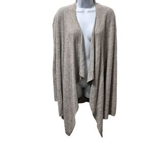 Barefoot Dreams Cozy Bamboo Chic Lite‎ Ash Long Weekend Cardi Womens Size L/XL